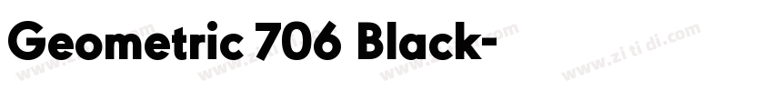 Geometric 706 Black字体转换
